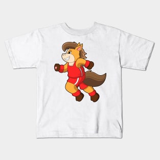 Horse at Running Kids T-Shirt